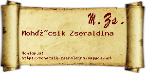 Mohácsik Zseraldina névjegykártya